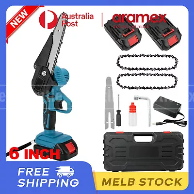 For Makita 6'' Mini Cordless Electric Chainsaw 2X Battery-Powered Wood Cutter • $43.95