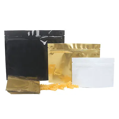 Mylar Packaging Bags  Foil Pouches For Jerky Glossy Food Safe Zipper Bags • $20.99