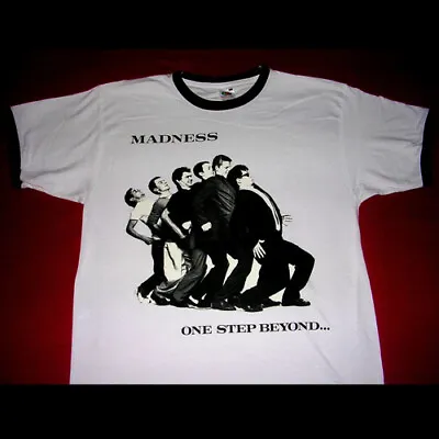 Madness - Size Medium -  Ringer  Official One Step Beyond T Shirt - Mint Kix79 • £12.50