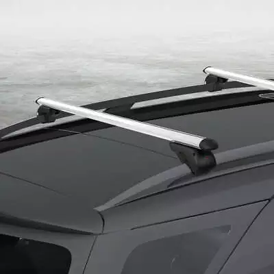 Car Roof Racks Pod Aluminium Cross Bars Adjustable 108cm Silver • $67.63
