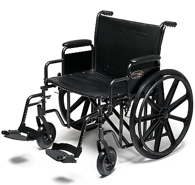 Everest & Jennings Traveler HD Bariatric Wheelchair 22  Wide Seat Holds 500... • $455