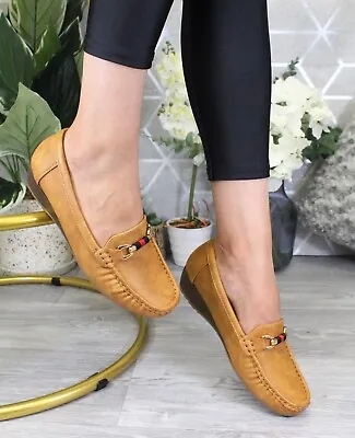 £13.95 • Buy Wedge Loafers School Shoes Slip On Comfy Pumps Flats Women Ladies Boat Work Size