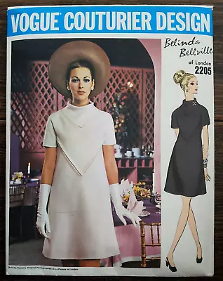 Vintage 1960s Vogue Couturier Design Sew Pattern 2205 Belinda Bellville Sz 14 • $35