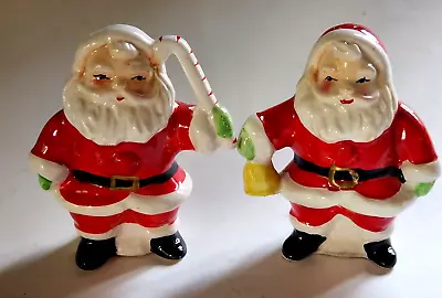 $9.99 • Buy Vintage Santa Claus Christmas Salt & Pepper Shakers Candy Cane Bell Ringer Japan