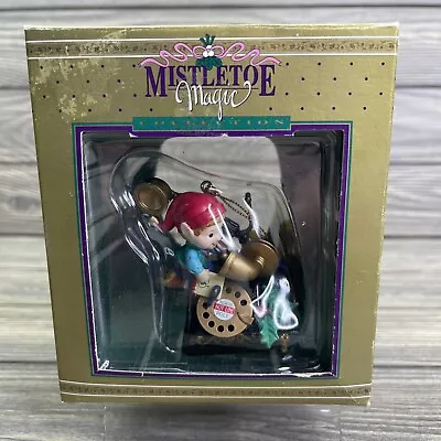 Vintage Mistletoe Magic Ornament Elf On Telephone North Pole In Box • $17.99