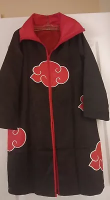 Naruto Akatsuki Uchiha Itachi Robe Cloak Anime Cosplay Costume SMALL  (PREOWNED) • $15