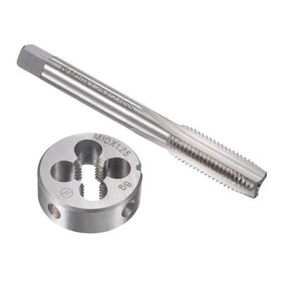 £12.87 • Buy M10 X 1.25mm Metric Tap And Die Set HSS Machine Thread Tap With Round Die
