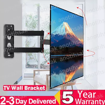 Full Motion TV Wall Mount Bracket Swivel Tilt 22 26 32 40 42 50 55 Inch LED LCD • £9.79