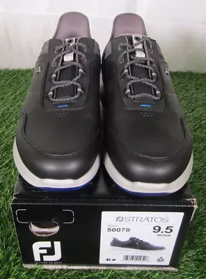 New FootJoy DryJoy Stratos Men's Golf Shoes 9.5 Medium Style 50078 Black • $79.99