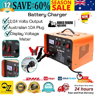 $193.96 • Buy Rossmark 2in1 Battery Charger Jump Starter New Dual Heavy Duty Car Charger 40Amp