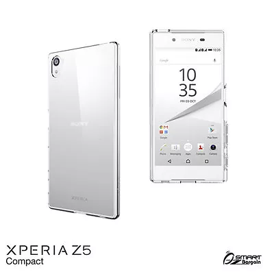 $4.59 • Buy Clear Gel Case TPU Jelly Soft Cover For Sony Xperia Z5 Compact  Z5 Mini + SP