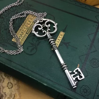 Goth Mysterious Magic Key Pendant Charm Necklace Witchcraft Vintage Jewelry Gift • $2.10