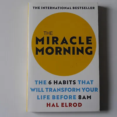 Hal Elrod - The Miracle Morning Paperback Book #A5 • £6.95