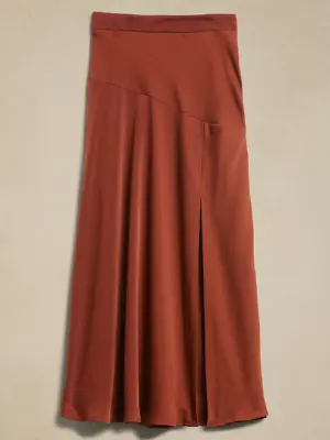 Nwt- Banana Republic- Women's Size 12 Burnt Caramel Maxi Slip Skirt • $14.30