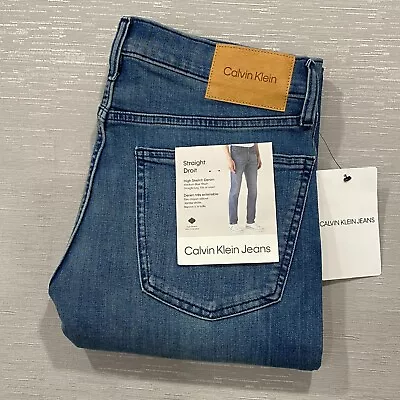 Calvin Klein Straight Leg Jeans Mens 32 X 32 Medium Wash Denim Pants • $29.95