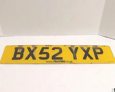 Vintage Great Britain Uk Vehicle Licence Plate  Bx52 Yxp  Used 20 1/2  X 4 3/8  • $23.98