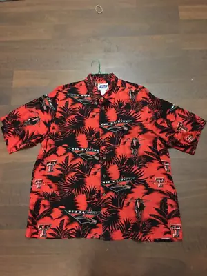 Texas Tech Red Raiders Hawaiian Shirt 'masked Rider' Reyn Spooner Sz: Xl • $85