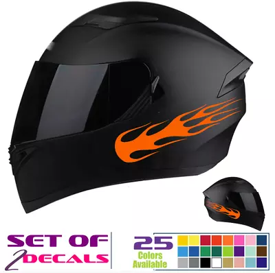 Race Tribal Flames  2 Motorcycle Bike Helmet  Stickers Decals  Bike Kit [F28] • $5.27