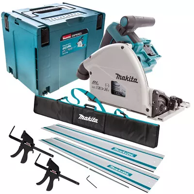 £544 • Buy Makita DSP600ZJ 36V Brushless Plunge Saw With 2 X Guide Rail, Clamp, Bag & Case