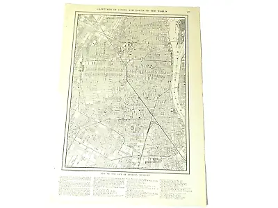 Antique 1921 Detroit Michigan City Street Map From Atlas  • $25.50