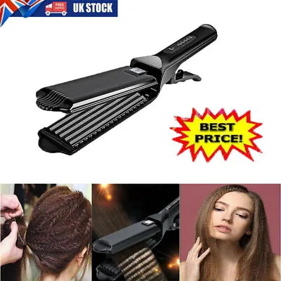 Salon Hair Curler Ceramic Crimper Wave Curling Iron Wand Wet & Dry Styling Tool • £11.99