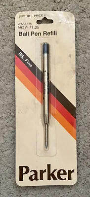 Vintage NEW In Package Parker Original Ball Pen Refill Metal Black Fine NOS • $5.99