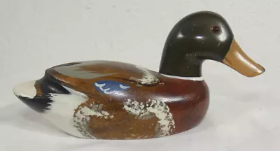 Decoy Duck Hand Carved Wood Copper Harbor Mich Small Vintage 1985 Display • $20.47