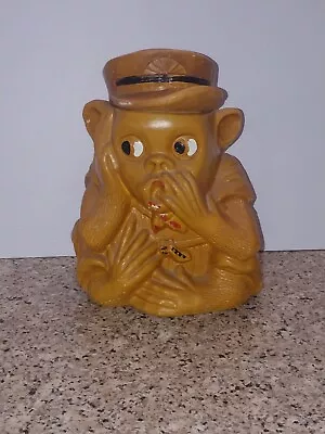 Vintage Maurice Of California Monkey Ceramic Cookie Jar With Cap Super Rare • $45