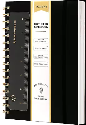 Dot Grid Spiral Notebook A5 Spiral Bullet Dotted Journal 160 Pages Thick Dot Pap • $11.75