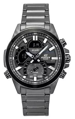 Casio Edifice Grey Dial Sports Quartz 100M Men's Watch ECB-30DC-1B • $238.79