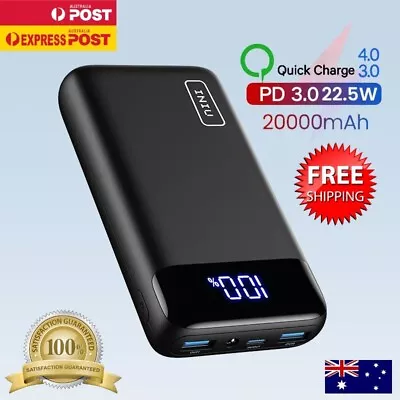 INIU Power Bank 22.5W 20000mAh USB C In & Out Portable Charger Fast Charging • $72.99