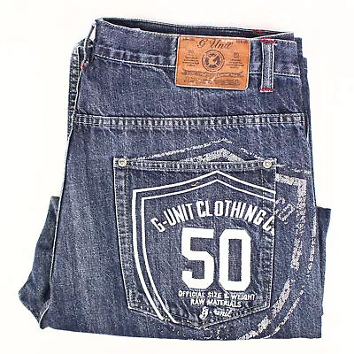 Vintage G-Unit Skate Style Wide Leg 00's Sz 38 Denim Jeans • $50