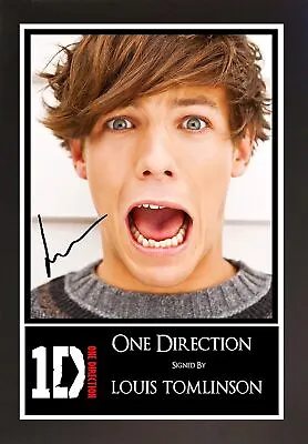 One Direction - Louis Tomlinson Signed Mounted Photo Print Display 10 X 12 • £12.99