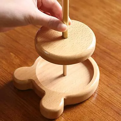 Wood Yarn Holder Storage Stand Winder Dispenser Yarn Skein Holder Rack For • £18.32