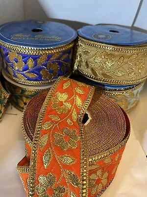 £3.35 • Buy Xlh) 2 Yards Metallic Ribbon Sewing Craft Trimming Haberdashery Embellishment