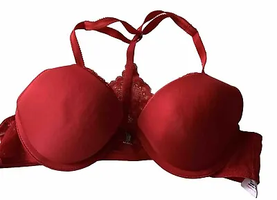 New Without Tags Next Push Up Racerback Padded Underwired Bra Red 34B • £2.99