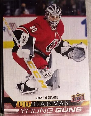 JACK LaFONTAINE - 2022/23 Upper Deck Series 1 Young Guns Canvas #C102 Hurricanes • $6.25