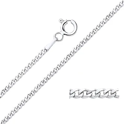 Sterling Silver CURB Chain 2mm - 16  18  20  22  24  - Solid 925 Silver • £9.95