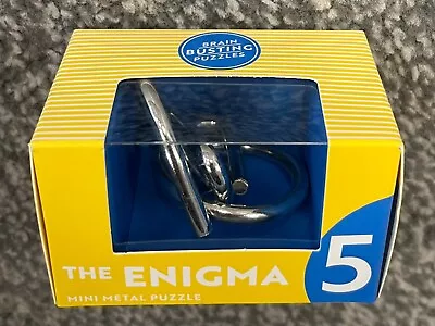 Brain Busting Puzzles - The Enigma 5 - Mini Metal Puzzle - Brand New • £3.99