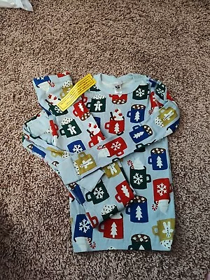$9.99 • Buy NWT Hanna Andersson HOT COCOA CUPS HOLIDAY ORGANIC LONG JOHN PAJAMAS 130/ 8