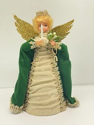 Vintage Hildegard’s Bavarian Baroque Angels Christmas Figurines 13” Tree Topper • $19.99