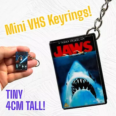 £4.75 • Buy Jaws Retro Mini VHS Video Box Keychain - Miniature Collectible