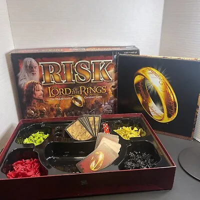 2002 RISK Lord Of The Rings Middle Earth Conquest Board Game Incomplete • $10