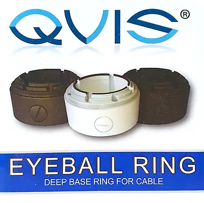 Brand New CCTV QVIS OYN-X RING DEEP BASE FOR EYEBALL / DOME CAMERA (white) ~A1 • £3.90