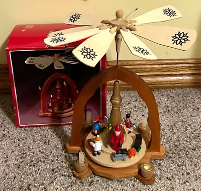 Vintage Wooden German Style Candle Windmill Pyramid Christmas Santa Toys *READ* • $23.95