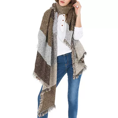 Soft Cashmere Wool Scarf Large Pashminas Shawl And Wrap Warm Blanket Women Gifts • $23.99