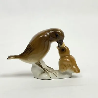 Hutschenreuther Sculptured Momma Feeding Baby Bird Porcelain Figurine Germany • $39.99