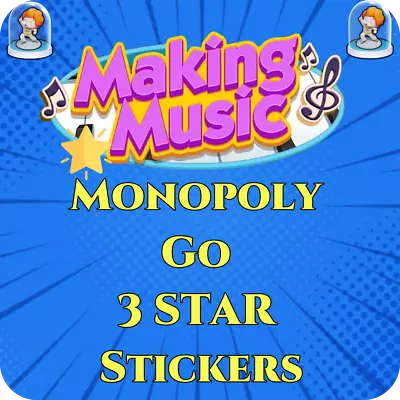 ALL Monopoly Go 3 ⭐️MAKING MUSIC 🎵🎶 Stickers (INSTANT SEND) • $3.99