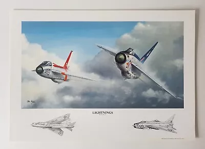 Iain Wyllie - Lightnings - WW2 Aviation Art Print • £6.50