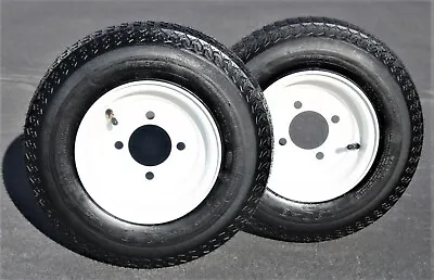 2-Pack Antego Trailer Tire On Rim 480-8 4.80-8 Load C 4 Lug White Wheel • $82.95